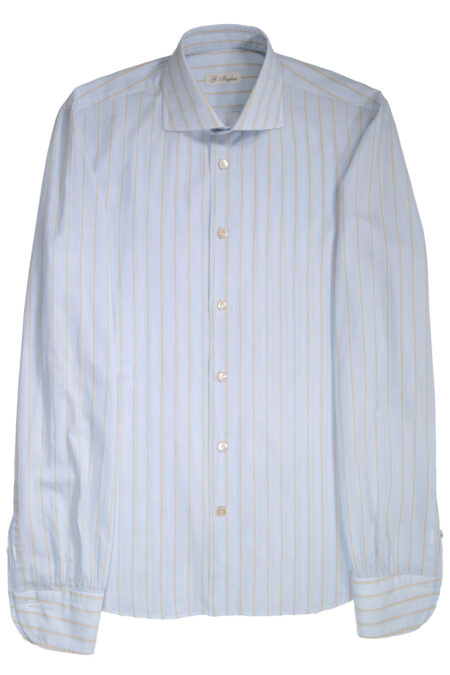 Light Blue Voile Striped Shirt