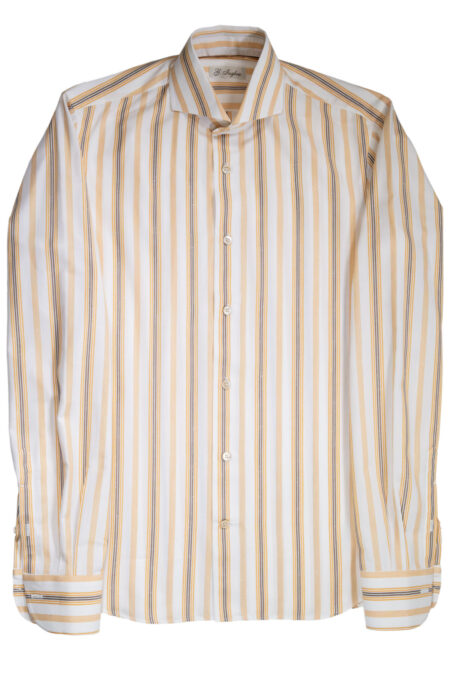 Vintage Yellow and Blue Striped Shirt