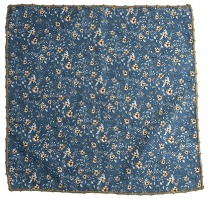 Pocket Square in Printed Cotton with Scalloped Stitch – G Inglese