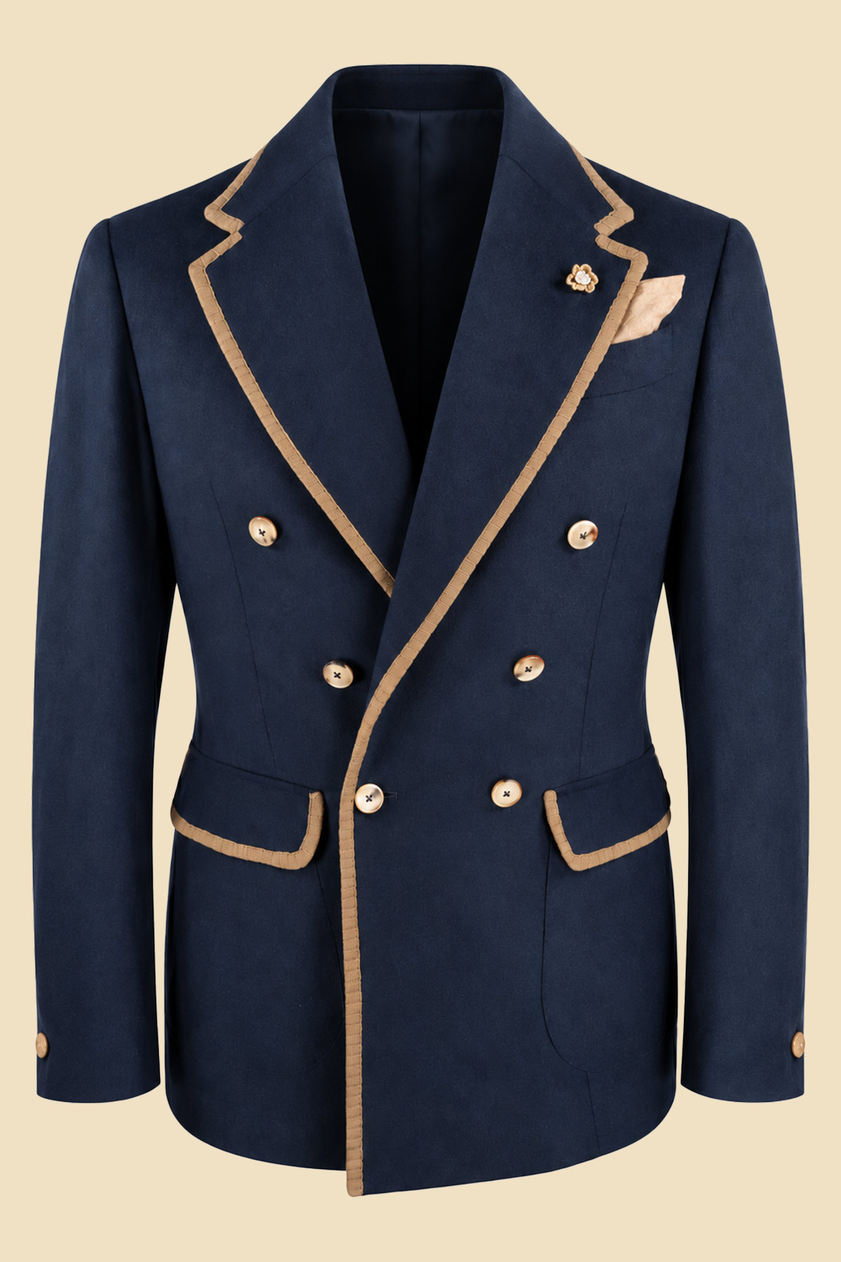 Cashmere One-and-a-Half-Breasted Jacket