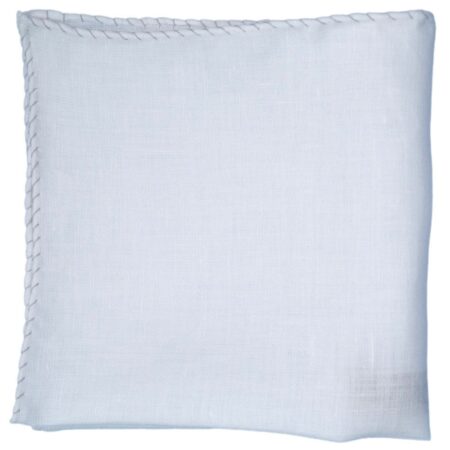 Linen with Cavallino Stitch Pocket Square