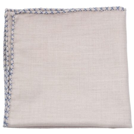 Cotton and Cashemere with Cross Stitch Pocket Square