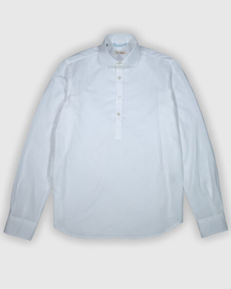 White Voile Cotton Gianni Agnelli Polo