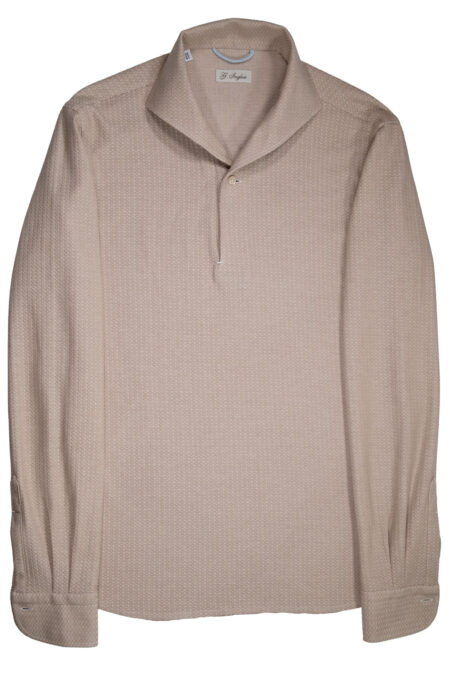 Beige Cotton Elvis Polo