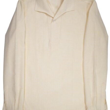 Yellow and White Striped Cotton Miami Polo