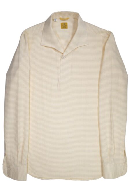 Yellow and White Striped Cotton Miami Polo