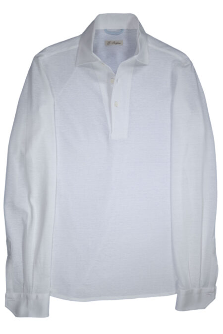 White Cotton Piquet Mastroianni Polo