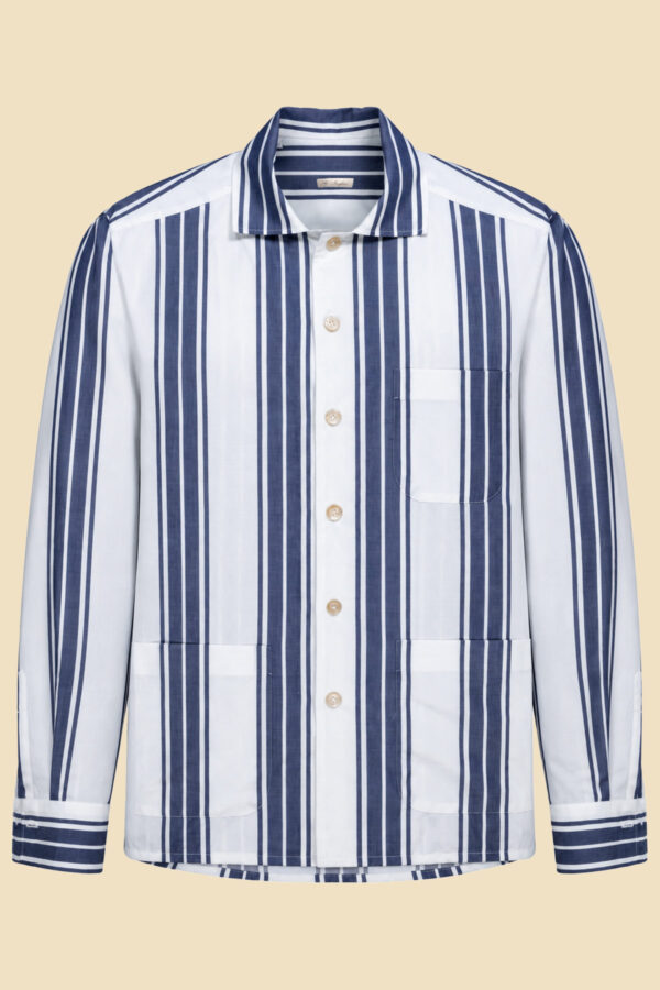 Blue Exclusive Stripe Safari Jacket