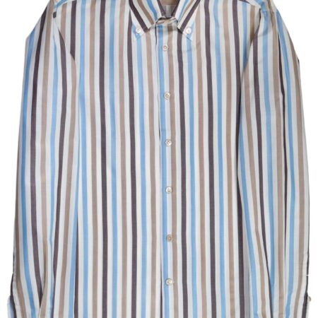 Exclusive Earth-Stripes Button-Down Shirt