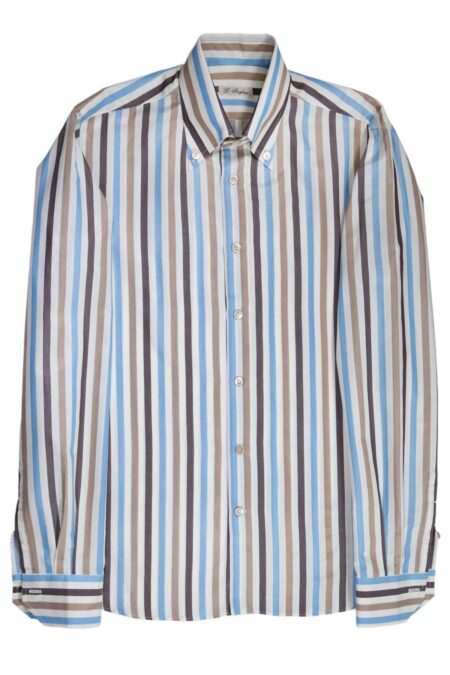 Exclusive Earth-Stripes Button-Down Shirt
