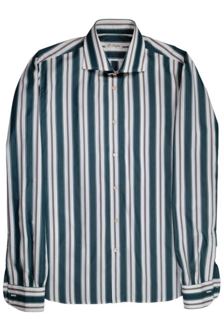 Green Red Striped Vintage Shirt