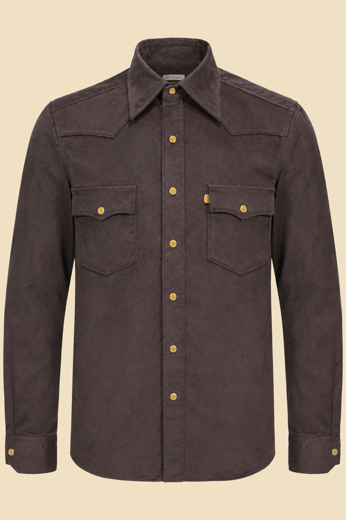Brown Velvet Western Shirt