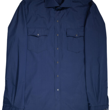 Blue Sea Island Cotton Western Shirt