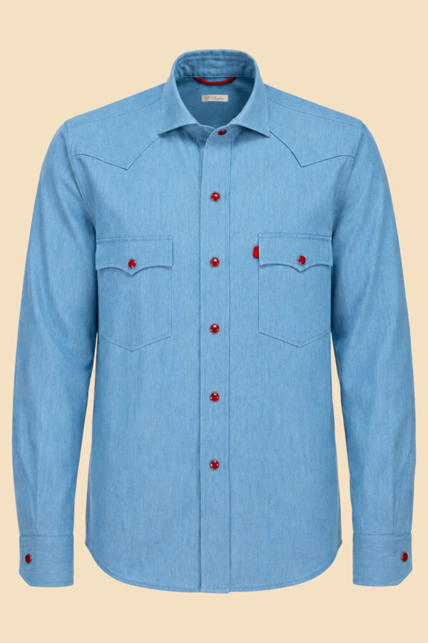 Light Denim Western Shirt