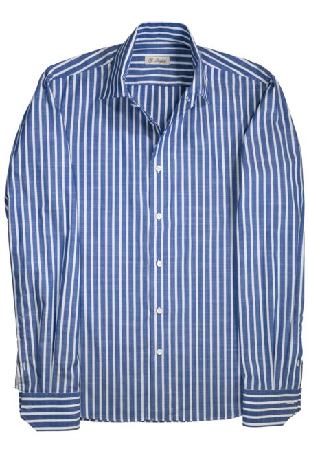 Blue Striped Chambray Shirt