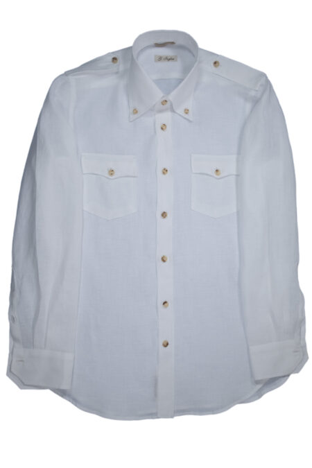 White Linen Western Shirt