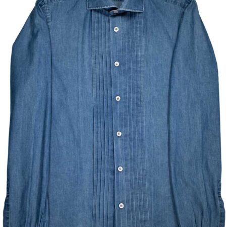 Pleated Denim Shirt