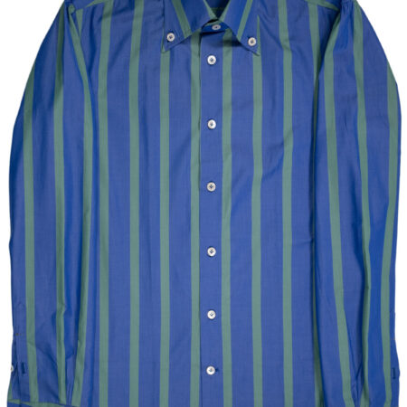 Vintage Blue Green Striped Shirt