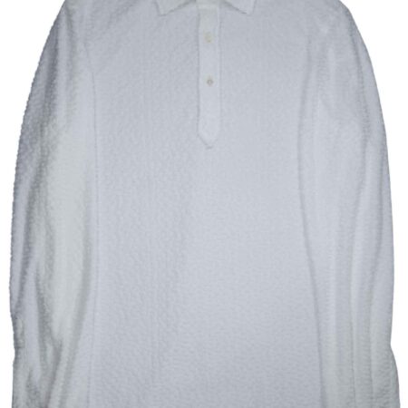 White Cotton Sponge JFK Polo Shirt