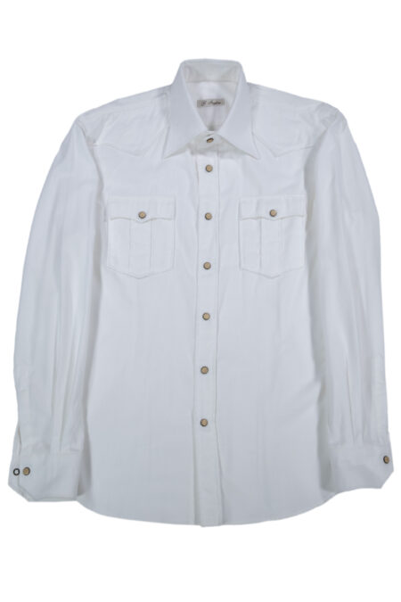 White Cotton Western Shirt