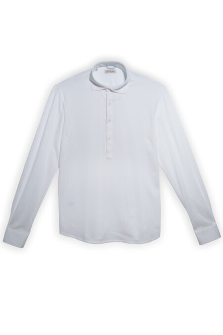 White Cotton Piquet Polo