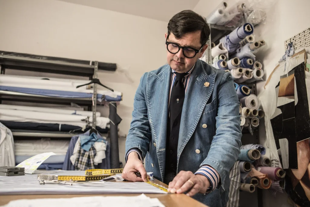 Camicia su misura G. Inglese realizzata artigianalmente in Italia.