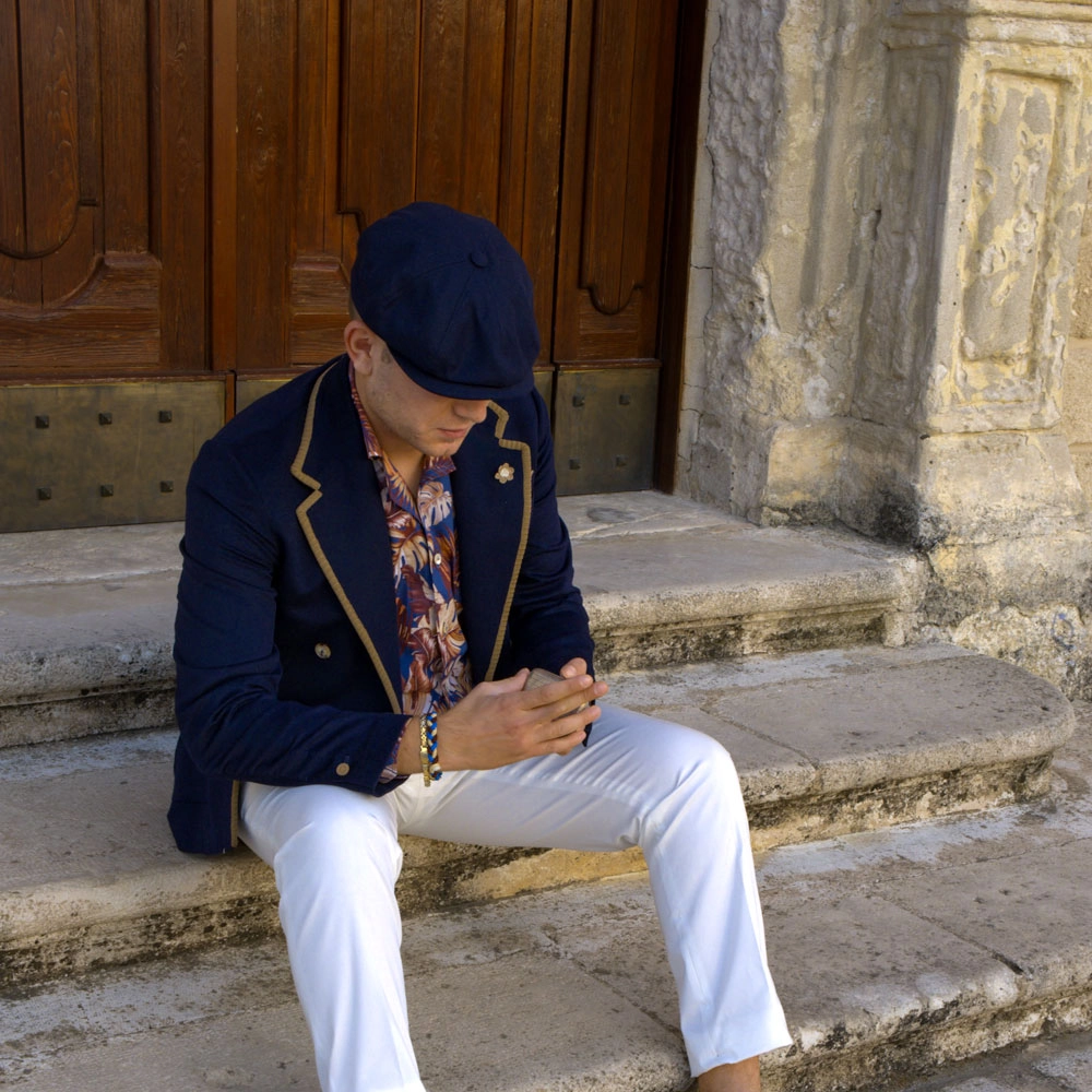 Giacca sartoriale su misura G. Inglese fatta a mano in Italia.