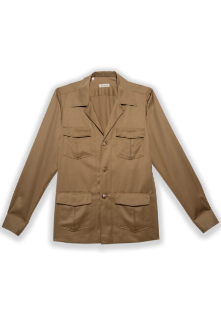 Tasmania Wool Guayabera Sahariana Jacket