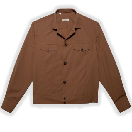 Tasmanian wool Gelato jacket – front view with chest pockets and collar
