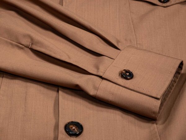 Tasmanian wool gelato jacket - wrist and mother-of-pearl button detail - G. Inglese