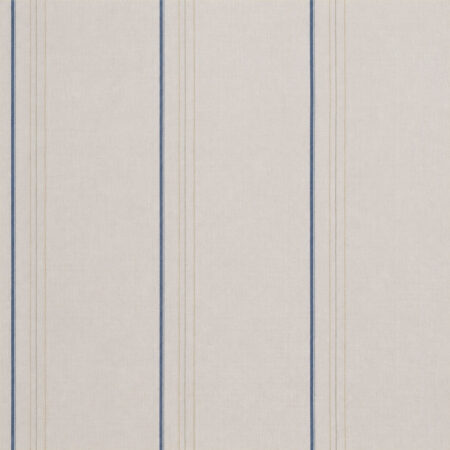 Blue, Yellow and Grey Exclusive Triple Line Striped Poplin