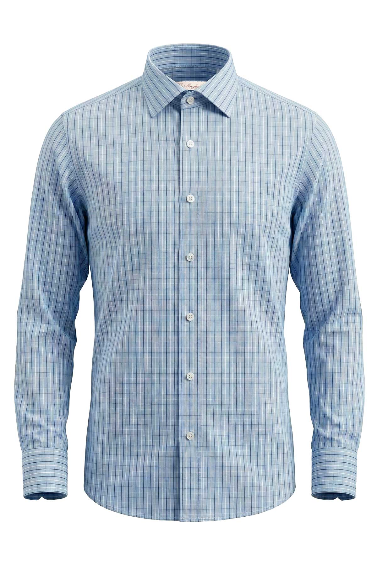Light Blue Checked Shirt