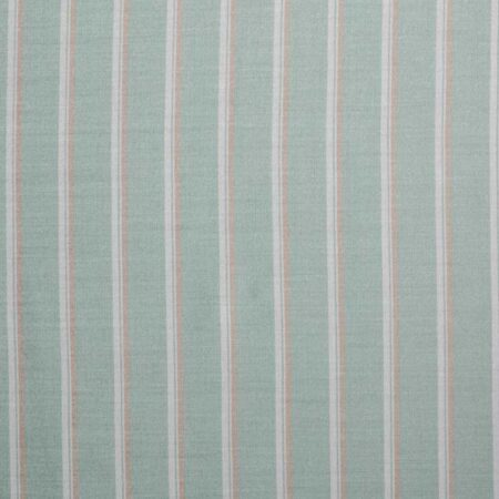 Acqua Green and Beige Fine Stripe Voile