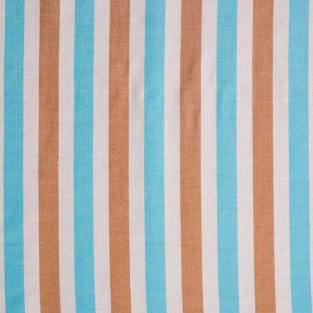 Beige and Light Blue Large Stripe Twill