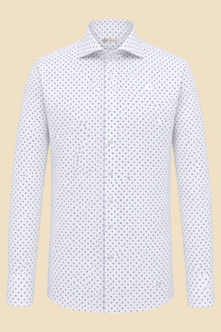 Cotton Micro-Pattern Shirt