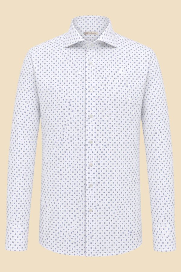 Cotton Micro-Pattern Shirt