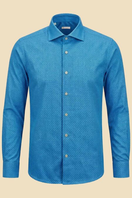 Cotton Micro-Pattern Shirt