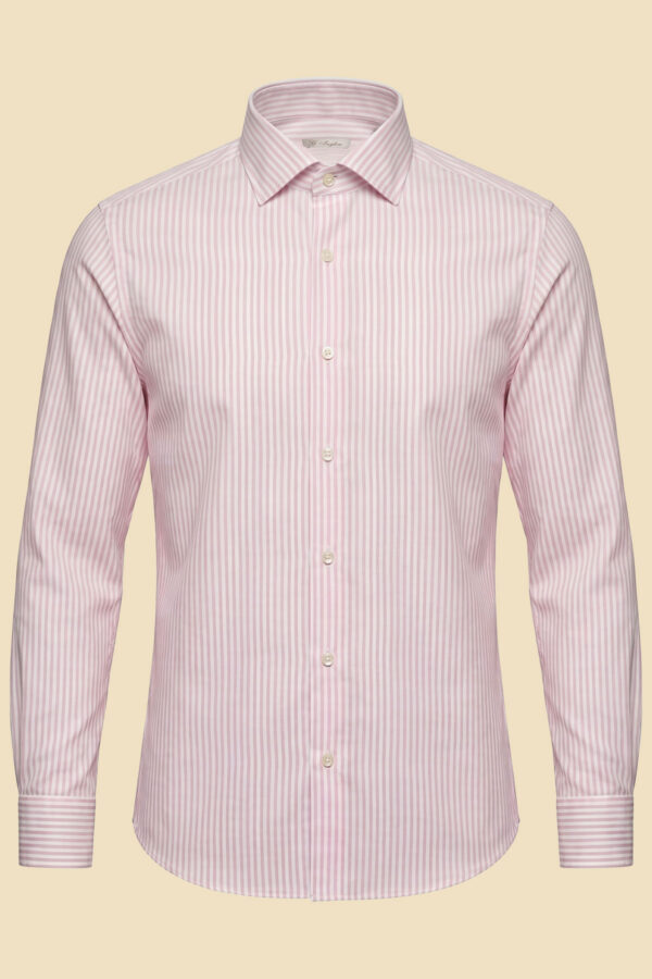 Pink Striped Poplin Shirt
