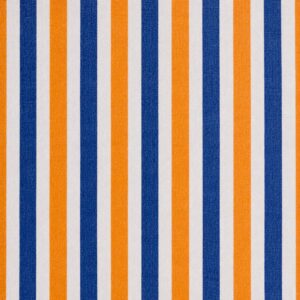 Orange and Blue Exclusive Large Striped Twill