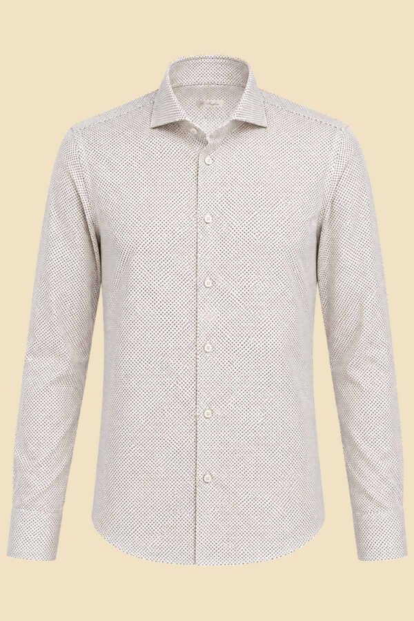 Cotton Micro-Pattern Shirt