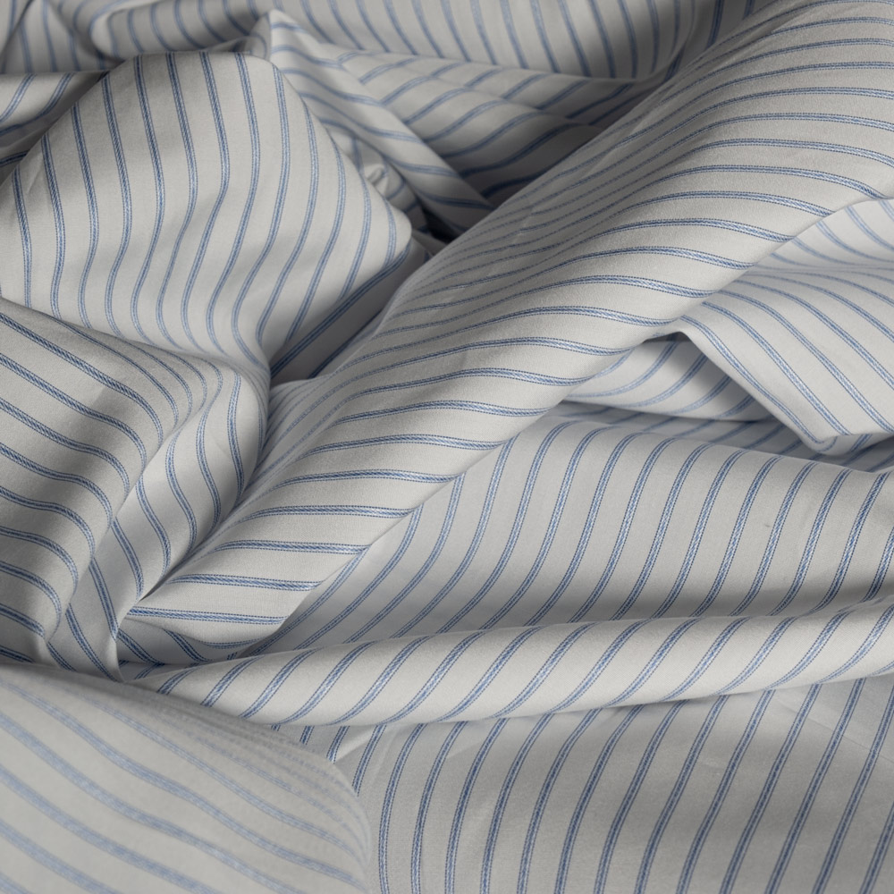 Light Blue Striped Poplin Shirt - Image 2