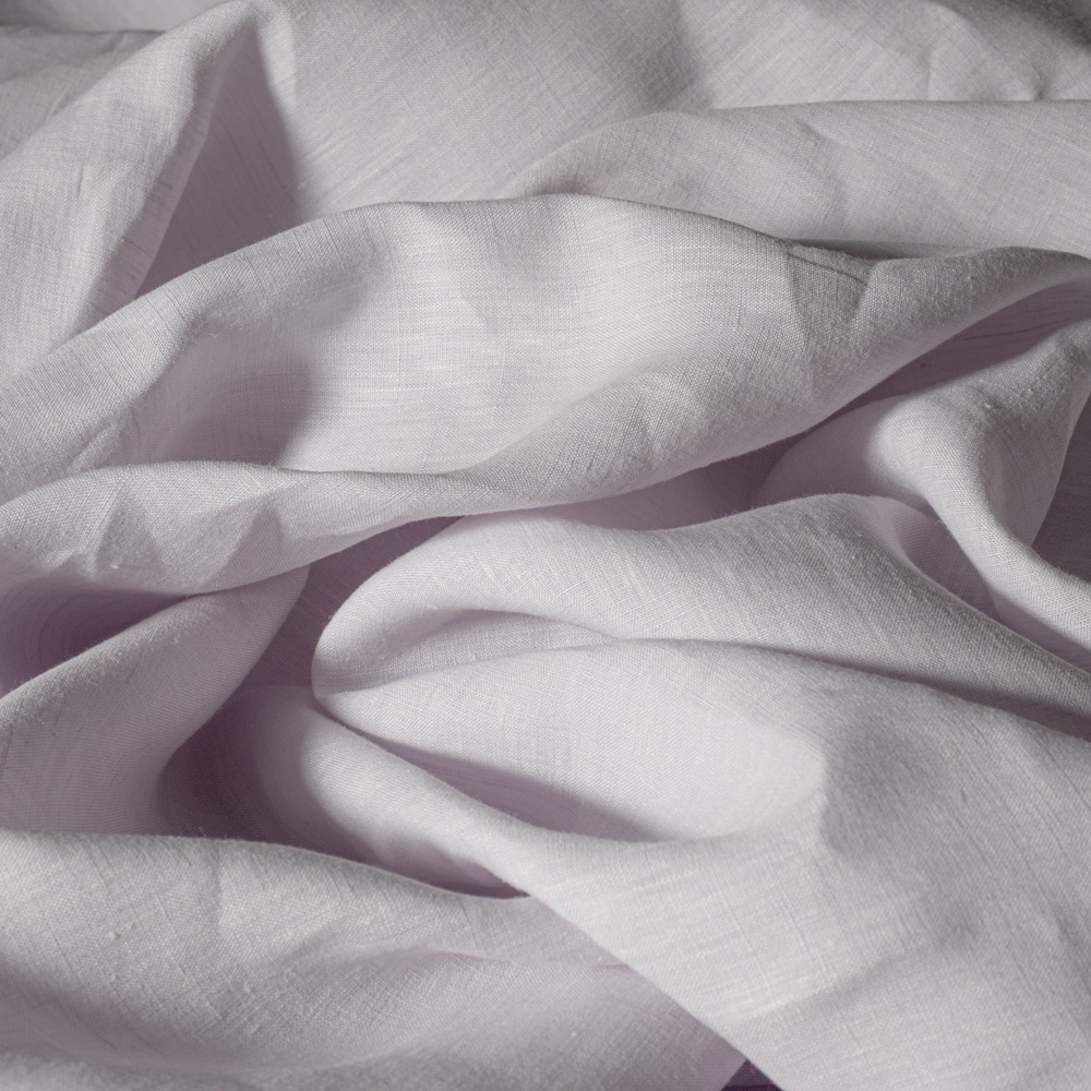 Lilac Solid Color Linen Shirt - Image 2