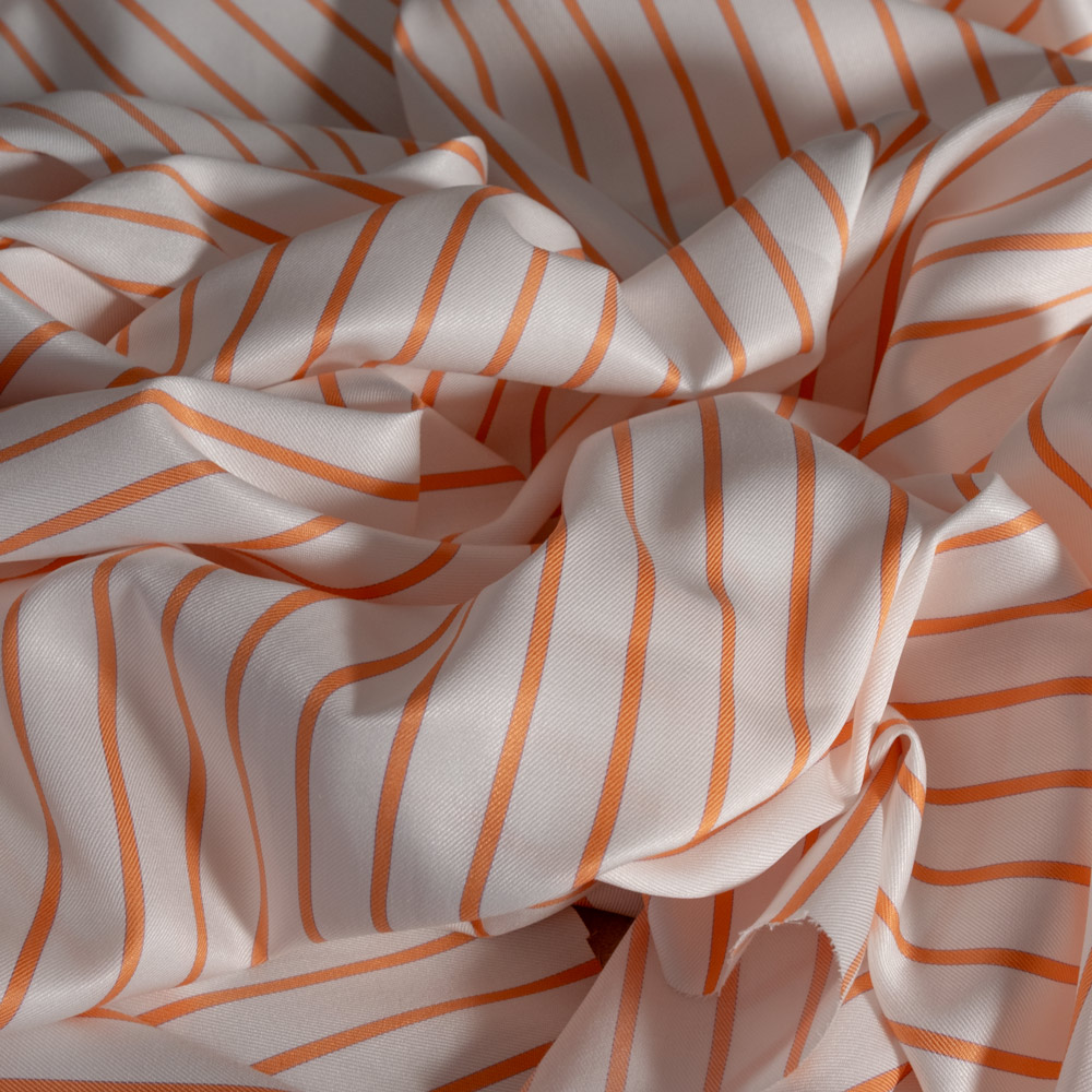 Orange Striped Twill Shirt - Image 2