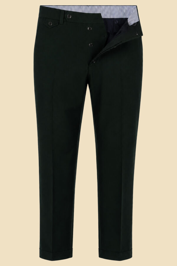 Dark Green Storm System Tailored Trousers