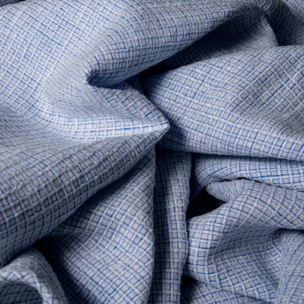 Blue Check Brushed Cotton Shirt - Image 2